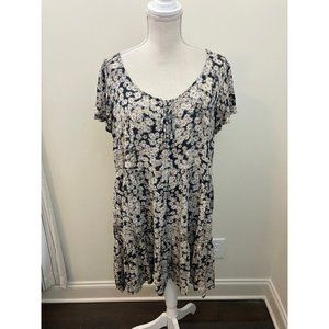 True Craft Multicolor Floral Print Short Sleeve Dress Size XL